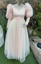 Vintage Rosa Spitze Brautkleid