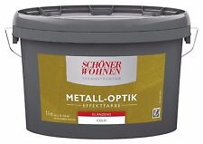 Schöner Wohnen Trendstruktur Effektfarbe Metall-Optik Gold glänzend 1 L