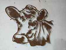 Kuhkopf Edelrost Wand Deko