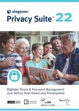 Steganos Privacy Suite 22 für 5 Geräte - Laufzeit 1 Jahr - Datentresor - ESD