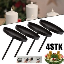 4/8 Kerzenhalter Adventskranz Kerzenhalter mit Spieß Kerzenständer Teelichthalte