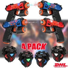 4x Laser Tag Guns Set, Infrarot Laserpistolen Kinder Spielzeug Pistole Geschenk.