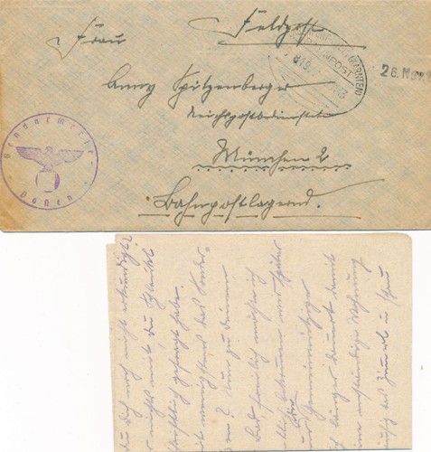 Wk2 feldpost brief stempel - -,