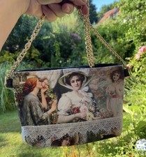 Kleine Tasche Bag Henkeltasche Unikat Handmade Barock Theater Spitze Shabby Chic