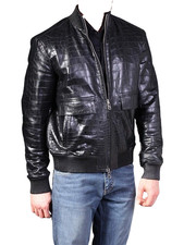 Luxus Herren Schwarz Kroko