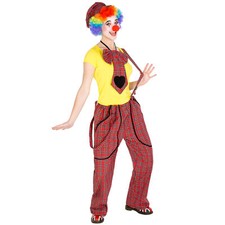 Frauenkostüm Clown Clownfrau Clownkostüm Harlekin Fasching Karneval Kostüm 