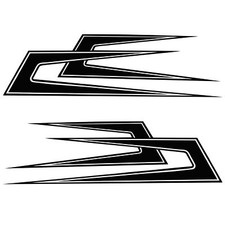 2er Set LKW Zacken Aufkleber