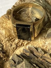 Herrenring 585 Gelbgoldmit Onyx