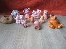 11 verschiedene Schweine Figuren