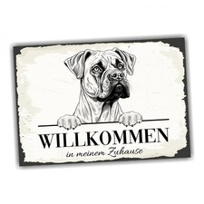 Hundeschild willkommen zuhause - hundeschild,