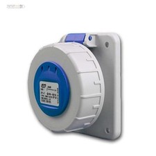 Schuko Einbausteckdose, Schutzkontakt Steckdose Wandverteiler IP67 blau Kupplung