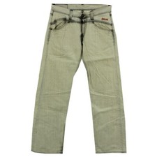 #7140 REPLAY Jeans Hose 973 Loose ohne Stretch grau weiß 33/32