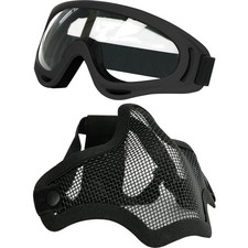 Airsoft Maske Schutzbrille Set
