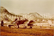 D069 Foto Wehrmacht Farbe colour Repro WL Flugzeug Me110 DAK Afrika Front Einsat