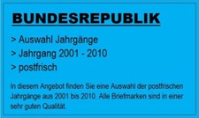 AUSWAHL BUND postfrische Jahrgänge aus 2001-2010 - sehr gute Qualität