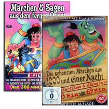 11 Märchen Zeichentrick DVD Filme + 5 Hörspiele aus 1001 Nacht für Kinder - Neu