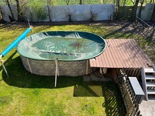 OVALPOOL  POOLSANA STONE 5,50 x 3,70 x 1,20 m Freiaufstellung/Teileinbau 