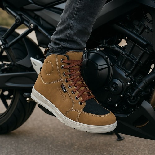 Herren braun leder motorrad - braun,