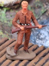 Elastolin 4 cm Umbau, Sammlerbemalung Cowboy, Fusser, Nr. 121