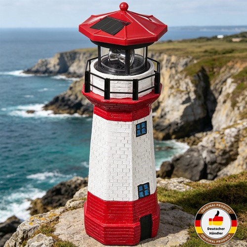 Led solar leuchtturm 27cm rot - 27cm,,