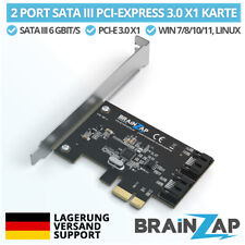 2 Port PCIe x1 zu SATA III / SATA 3 6 GBIT/s Erweiterungskarte Karte PCI-Express