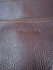 Assima, Handtasche, Schultertasche, Leder, Braun, Vintage 