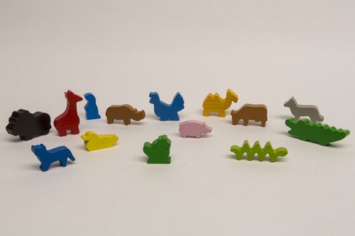 Tiere animeeples aus holz - tiere,