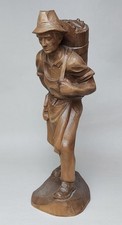 Holz Figur geschnitzt Winzer