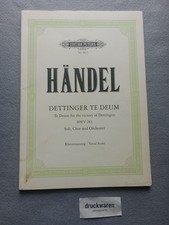 Dettinger Te Deum [HWV 283]. Klavierauszug/Vocal Score. Edition Peters 8615. Mit