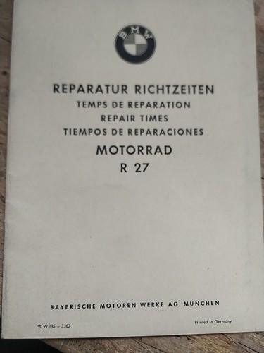 Bmw r27 richtzeiten repair - r27,