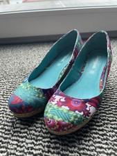 DESIGUAL Keilabsatz Pumps - Gr. 38  - mehrfarbig, bunt - Top Zustand!