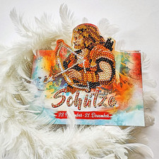 "Schütze" Sternzeichen Aufstellkarte mit edler Strass Malerei  & Umschlag.