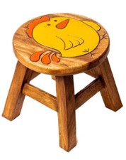 Kinderhocker aus Holz, Sitzgruppe, Kinderstuhl, Kita, Vogel 