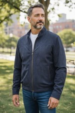 Herren Wildlederimitat Jacke