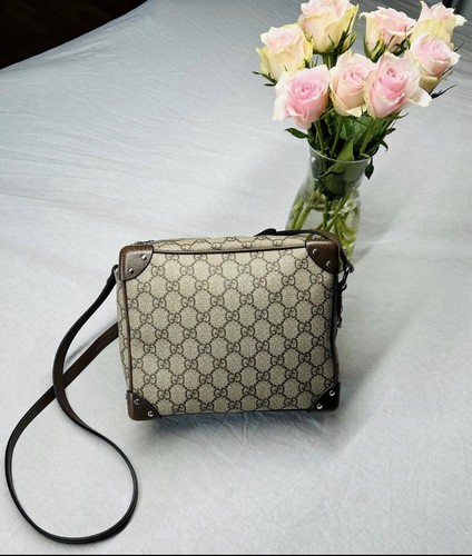Gucci canvas umhängetasche - gg,