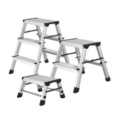 Aluminium Klapptritt Klappleiter klappbar Trittleiter Leiter 1-3 Stufen Fußtritt