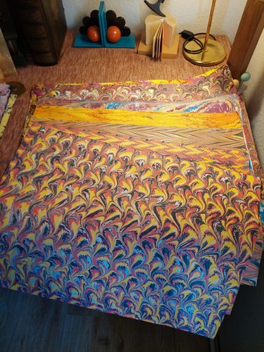 Bögen hand marmorpapier - 10,