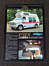 Chevrolet US-Wohnmobil, Fox Cobra Supreme Van, Prospekt 1980, Camping, Vanlife