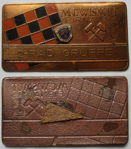 Ddr plakette wismut - ddr, pirna
