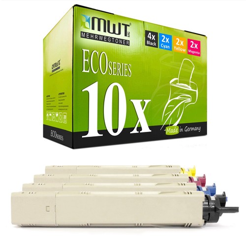 10x toner für oki - c, 3400