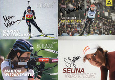 4xBiathlon-Originalautogrammka