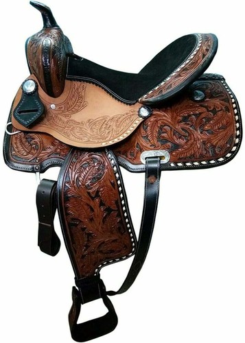 Western leder pferdesattel - western,