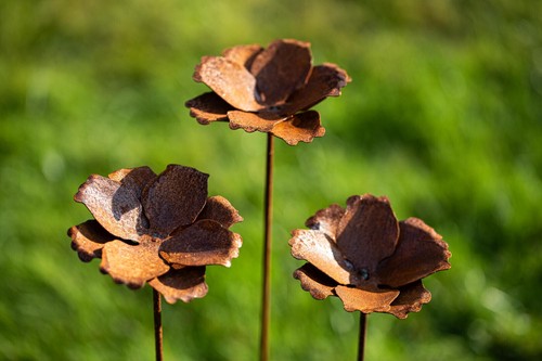 3er set gartenstecker rost - 3er,