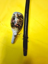 Antike Porzellankopfpfeife Pfeife mit Malerei sehr alt