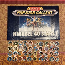 POP STARS -  COCA COLA KNIBBELBILDER 1983 - 40 Stück vollständig - mit Poster