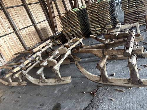 Alte holz transportschlitten - holz,