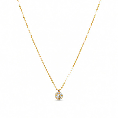 Halskette 585 gold zirkonia - halskette,