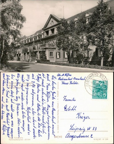 Ansichtskarte bad brambach - ansichtskarte,