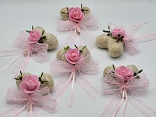 Tischdeko 6 rosa Herzen