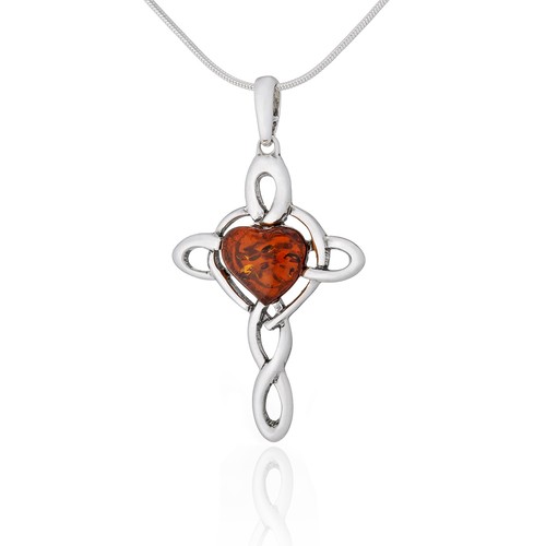 Silber kreuz halskette mit - silber,